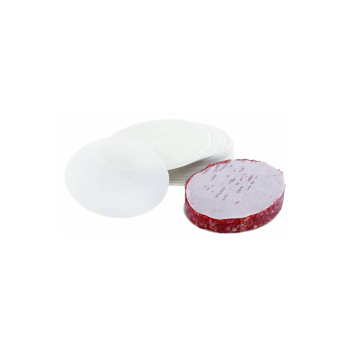 Papier a steak haché rond pour Boucherie Charcuterie