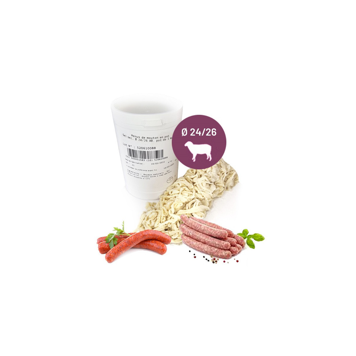 Boyaux de mouton pour chipolatas et merguez