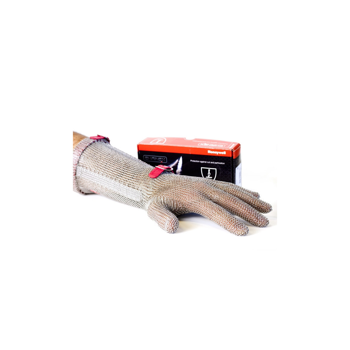 Gant de boucher en maille inox et manchette 15cm