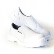 Mocassins blancs avec sécurité