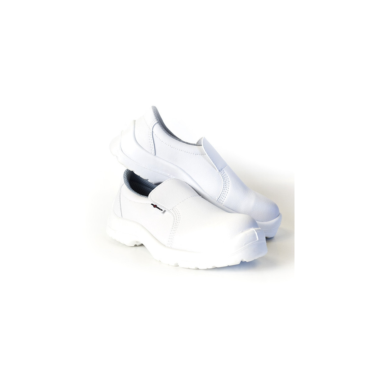 Mocassins blancs avec sécurité