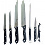 Coffret Planche avec 5 Couteaux de Cuisine/1 Éplucheur/1 Fusil