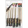 Coffret Planche avec 5 Couteaux de Cuisine/1 Éplucheur/1 Fusil