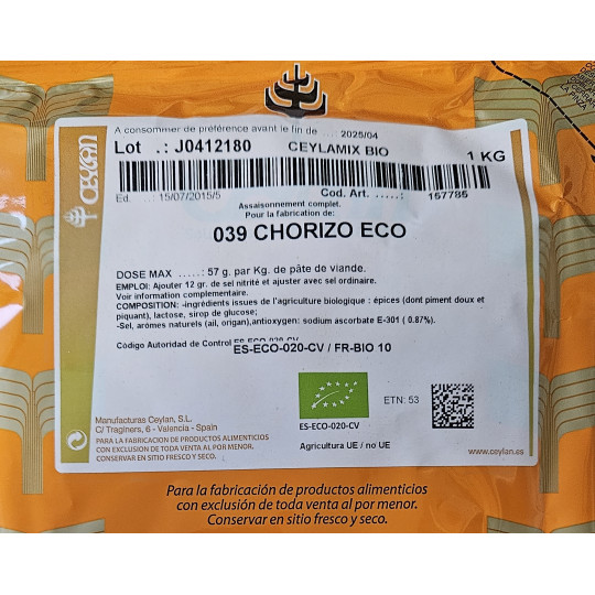 Vente en ligne de Complet Chorizo bio