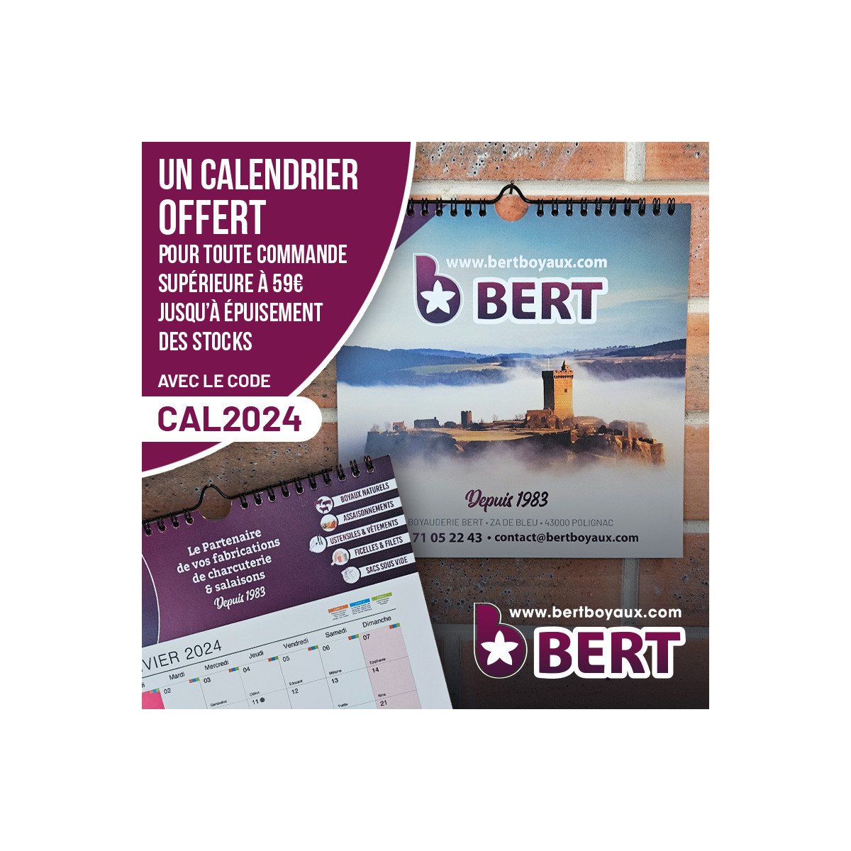Calendrier BERT 2024
