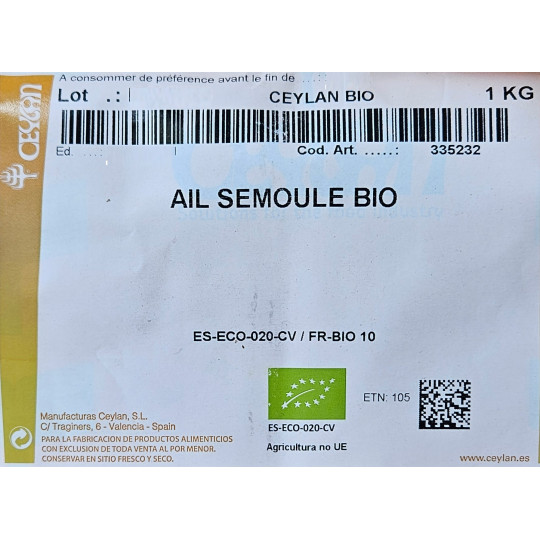 ail semoule bio