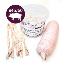 Boyaux Naturel de Porc pour Saucissons Sec - Suivant de coche ø45/50mm