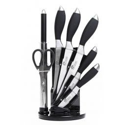 Bloc de 7 Accessoires avec 5 Couteaux 1 Fusil et 1 Ciseau - PRADEL Excellence