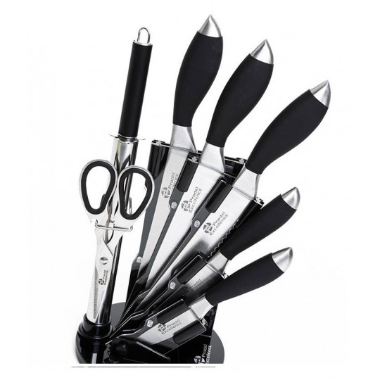 Bloc de 7 Accessoires avec 5 Couteaux 1 Fusil et 1 Ciseau - PRADEL Excellence