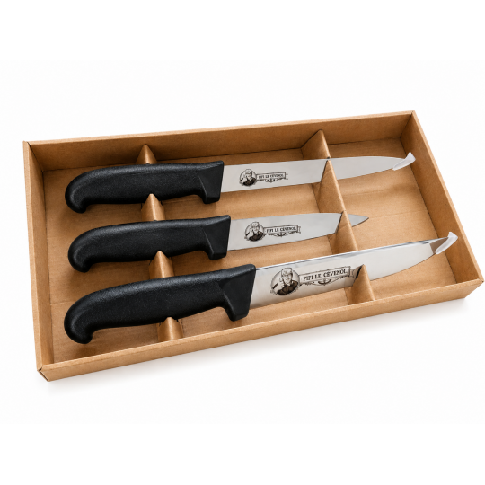 Coffret Couteaux Noir Fifi le Cevenol