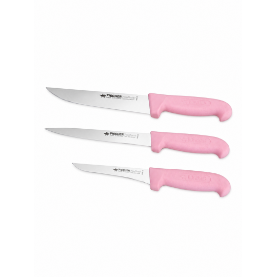 3 Couteaux ROSE FISCHER BOUCHERIE