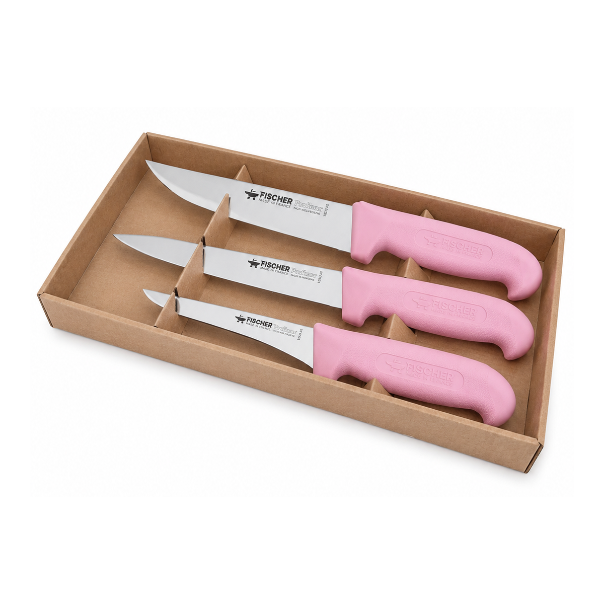 3 Couteaux ROSE FISCHER BOUCHERIE