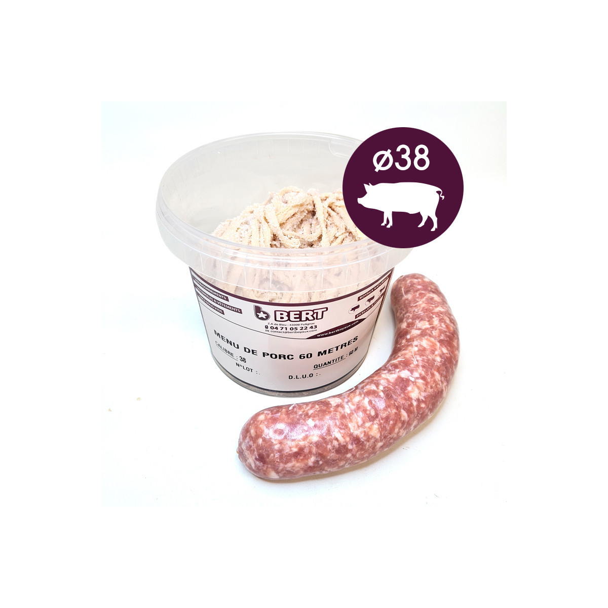 Boyaux de Porc pour fabrication de Saucisses fraîches, sèches