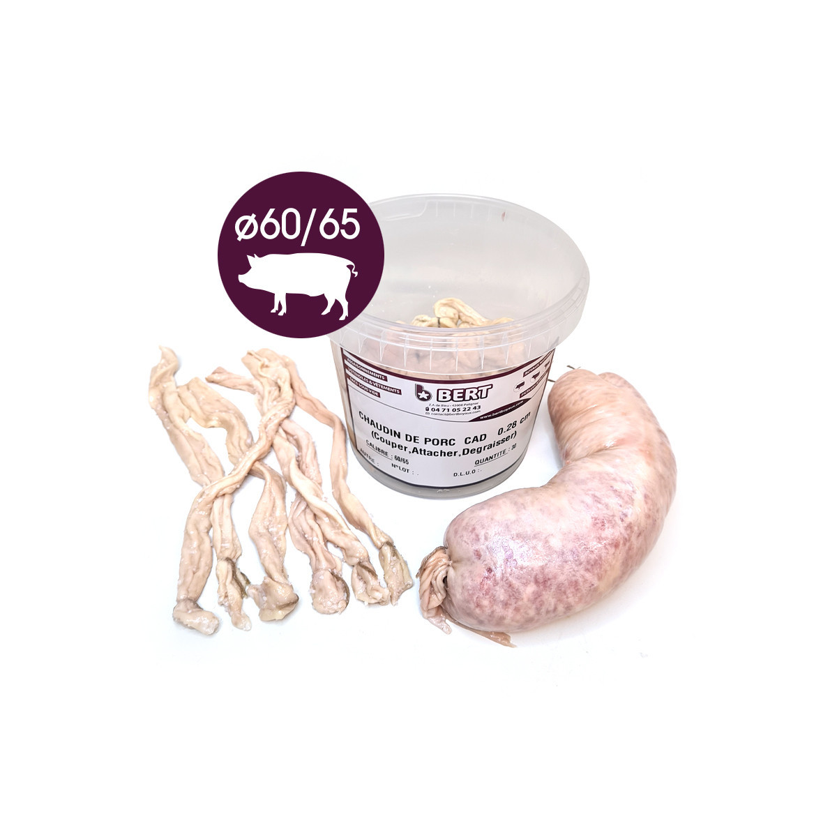 boyaux de porc chaudin pour saucissons